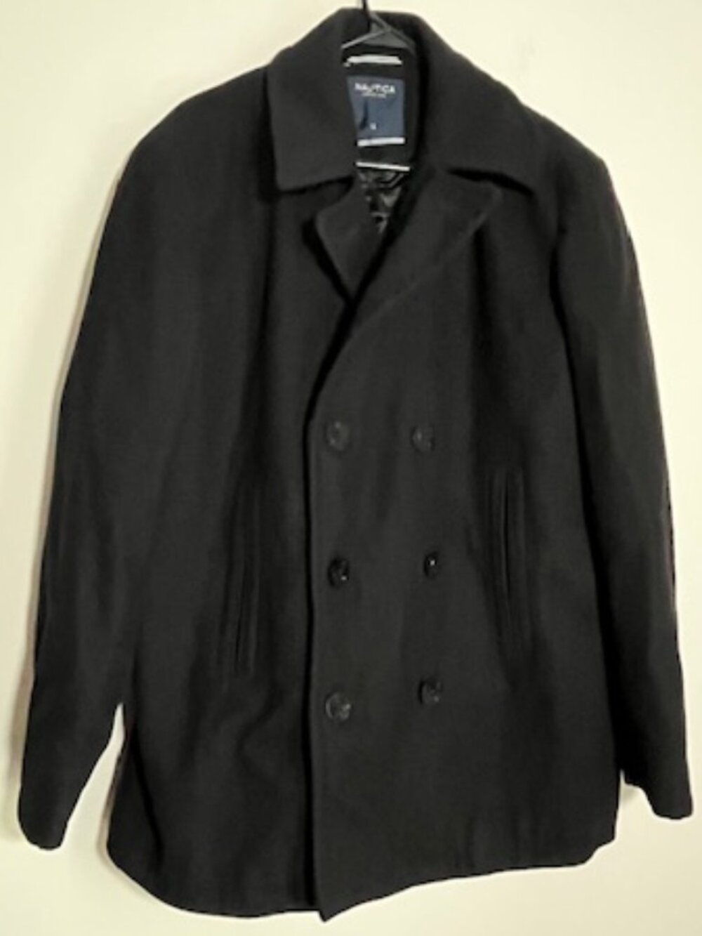 Nautica Black Wool Jacket Size Large